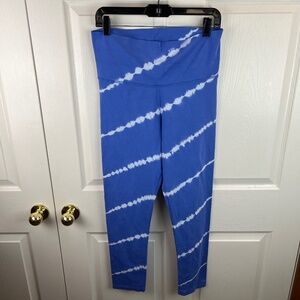 Aerie Tie Dye Leggings Blue White Size Large